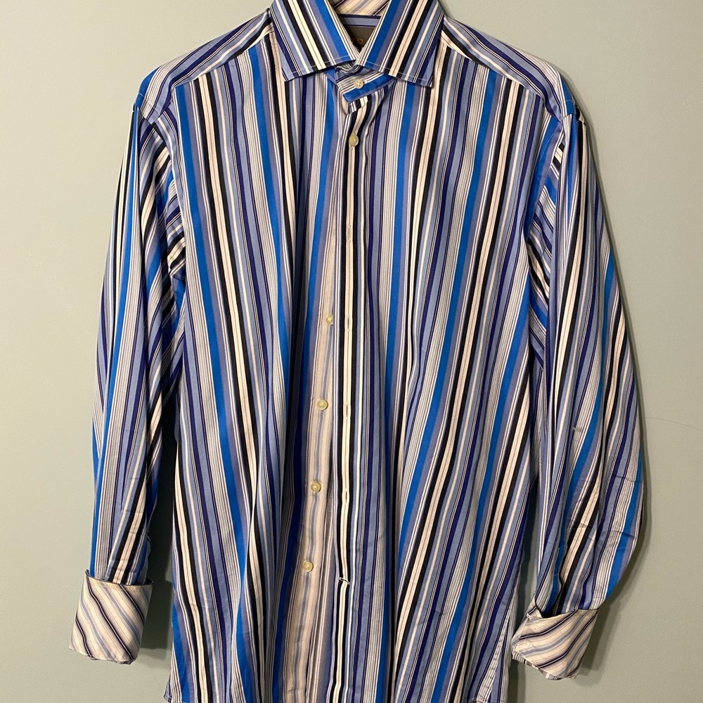 Thomas Dean long sleeve dress shirt men’s medium